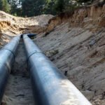 Septic Sewer pipes in the ground